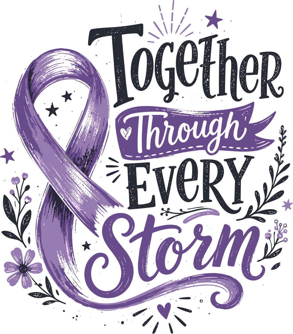 Together Through Every Storm - Hodgkin's Lymphoma Cancer DTF Transfers