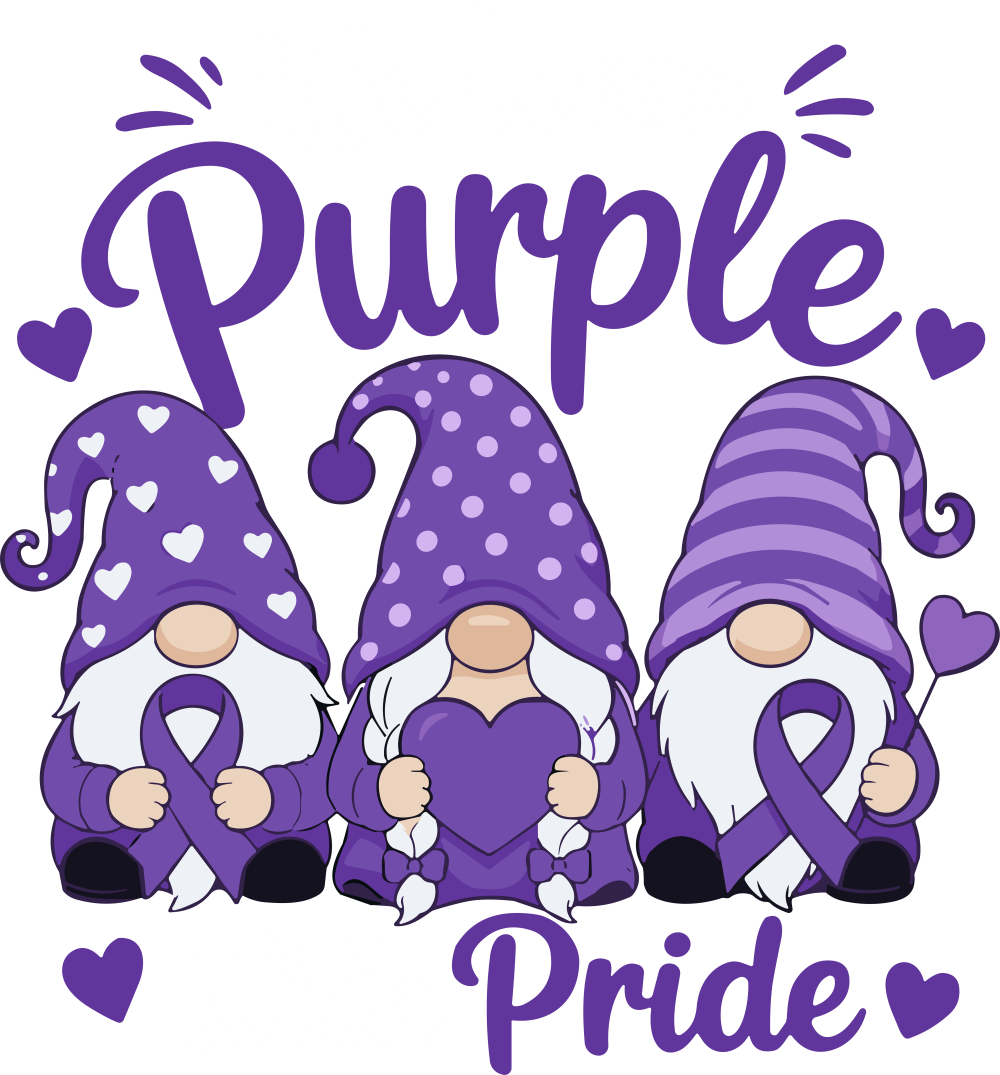 We Wear Purple With Pride - Hodgkin's Lymphoma Cancer DTF Transfers