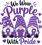 We Wear Purple With Pride - Hodgkin's Lymphoma Cancer DTF Transfers