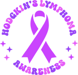 Hodgkin's Lymphoma Awareness, Ribbon - Hodgkin's Lymphoma Cancer DTF Transfers
