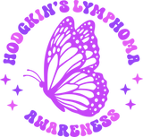 Hodgkin's Lymphoma Awareness, Butterfly - Hodgkin's Lymphoma Cancer DTF Transfers