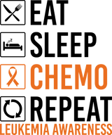 Eat Sleep Chemo Repeat - Leukemia DTF Transfers