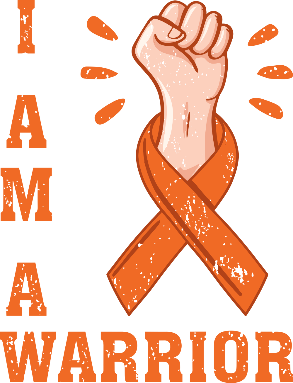 I Am A Warrior - Leukemia DTF Transfers