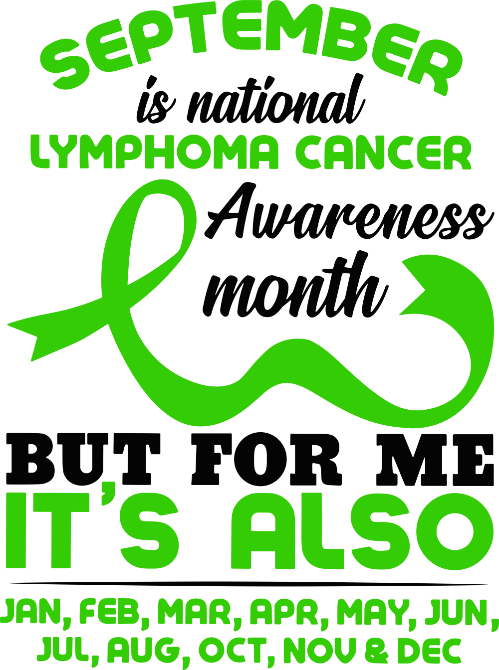 September Is National Lymphoma Awareness Month - Lymphoma DTF Transfers