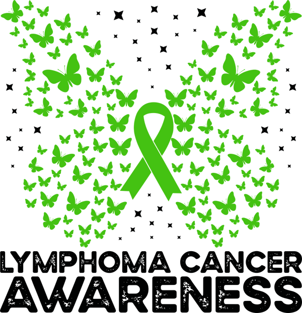 Lymphoma Cancer Awareness, Butterfly - Lymphoma DTF Transfers