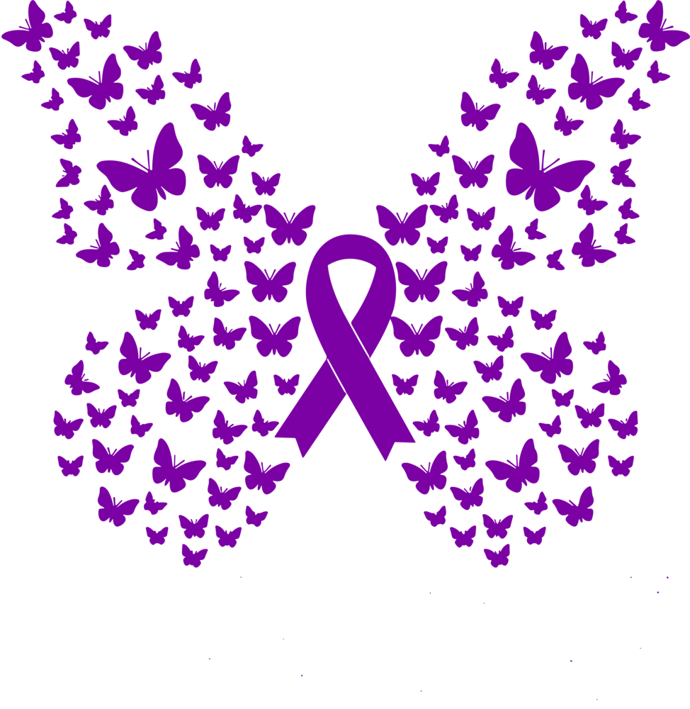 Pancreatic Cancer Awareness, Butterflies - Pancreatic Cancer DTF Transfers