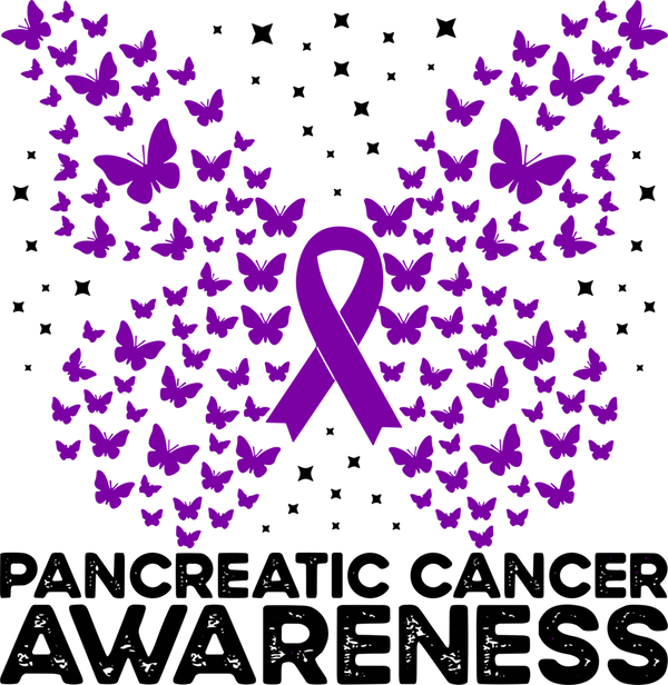 Pancreatic Cancer Awareness, Butterflies - Pancreatic Cancer DTF Transfers