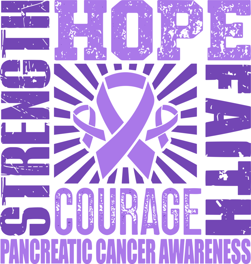 Strength, Hope, Faith, Courage - Pancreatic Cancer DTF Transfers