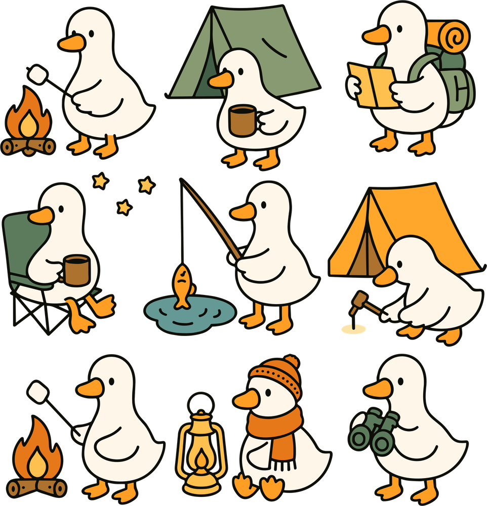 Ducks - Camping DTF Transfers