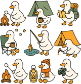 Ducks - Camping DTF Transfers