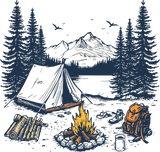 Camping Illustration - Camping DTF Transfers