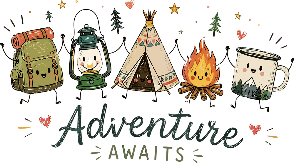 Adventure Awaits - Camping DTF Transfers