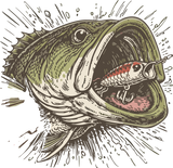 Bass Bait - Fishing DTF Transfers