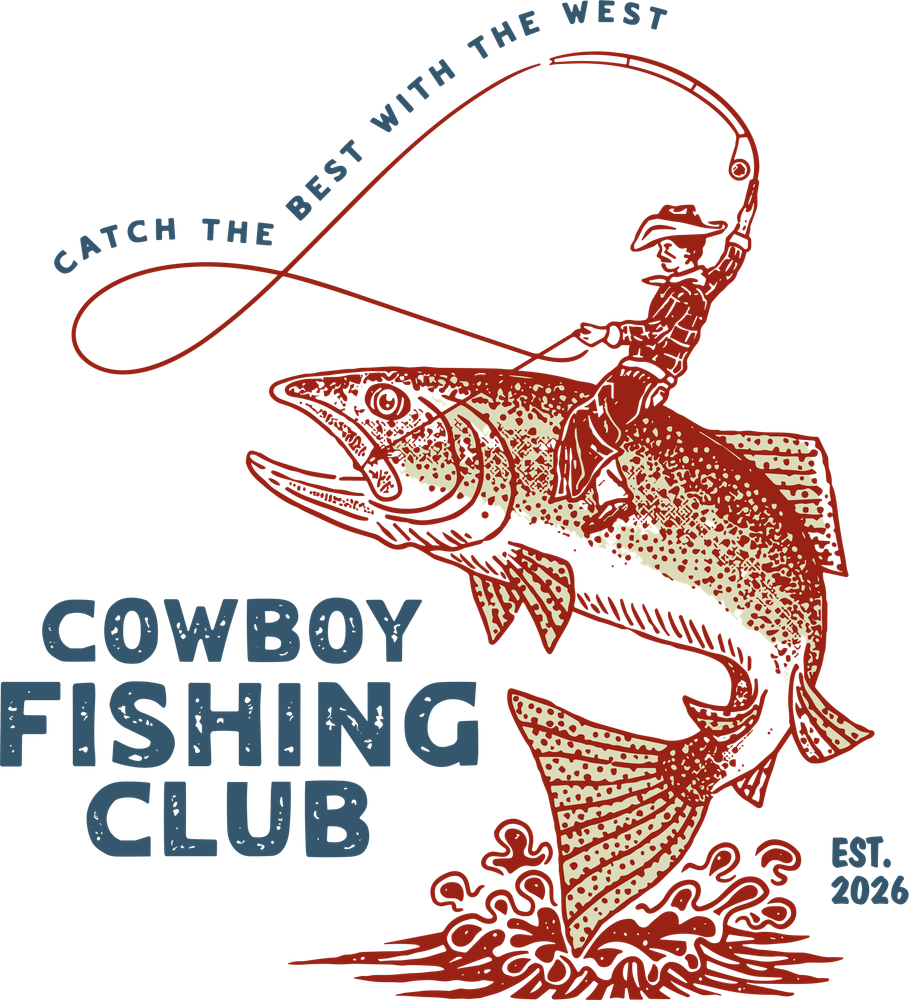 Cowboy Fishing Club - Fishing DTF Transfers