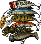 Fish Baits - Fishing DTF Transfers