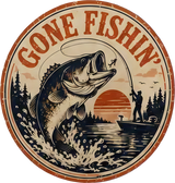 Gone Fishin' - Fishing DTF Transfers