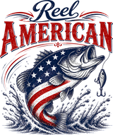 Reel American, US Flag - Fishing DTF Transfers