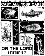 Cast All Your Cares On The Lord - Fishing DTF Transfers