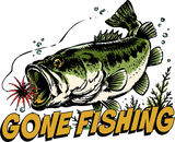 Gone Fishing - Fishing DTF Transfers