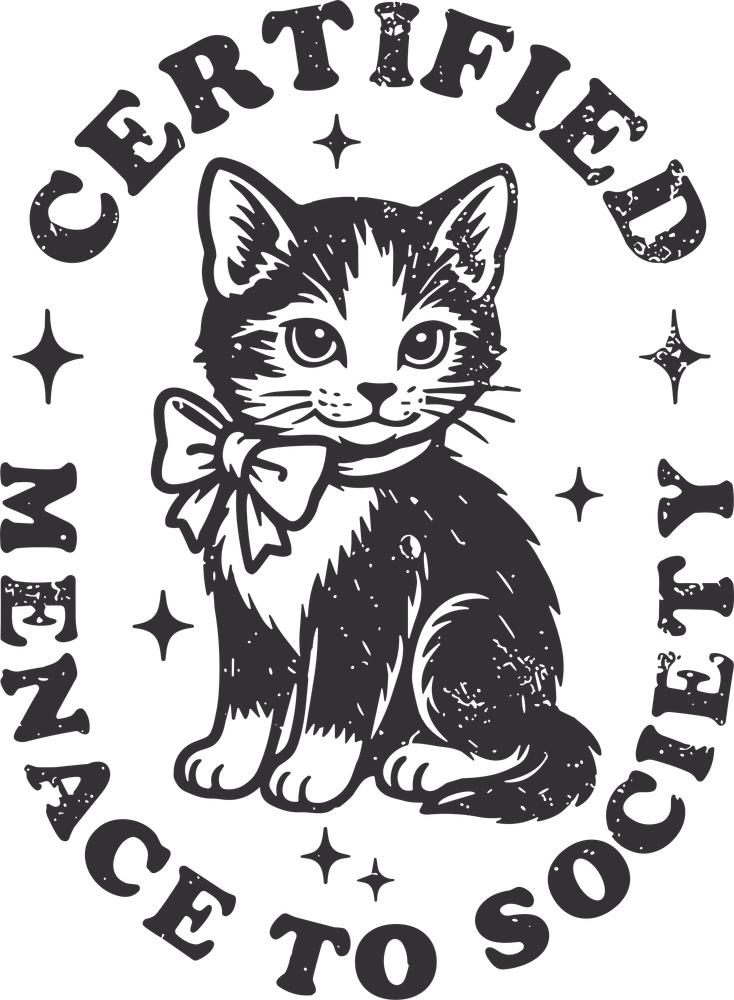 Certified Menace To Society - Funny DTF Transfers