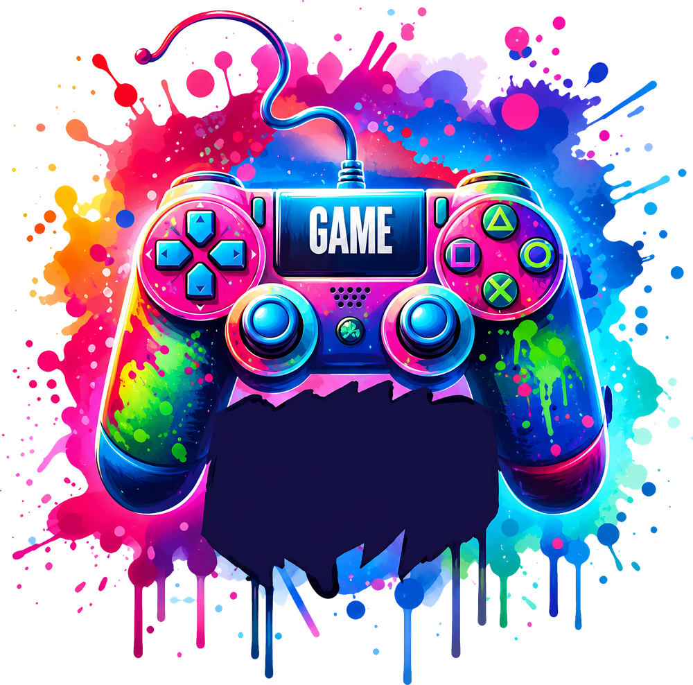 Colorful Controller - Video Games DTF Transfers