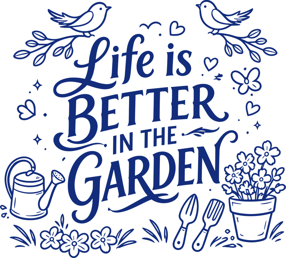 Life Is Better In The Garden - Gardening DTF Transfers