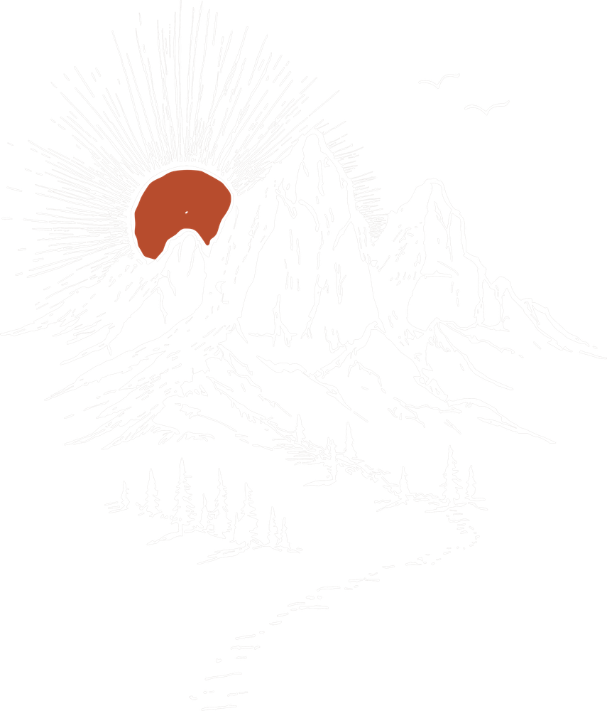 Hiking Path, Sunset - Hiking DTF Transfers