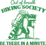 Out Of Breath Hiking Society - Hiking DTF Transfers