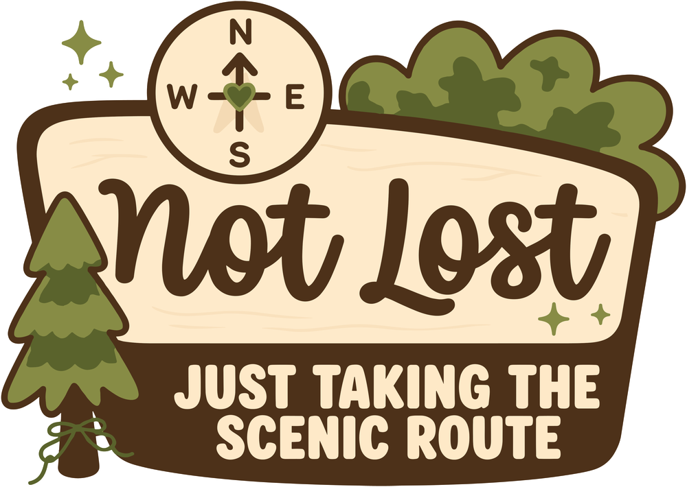 Not Lost, Just Taking The Scenic Route - Hiking DTF Transfers