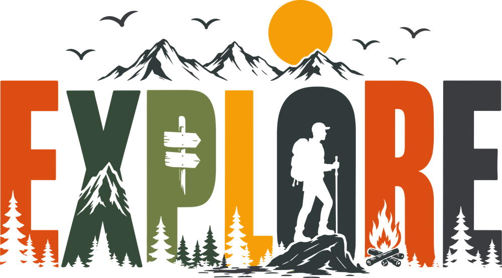 Explore - Hiking DTF Transfers