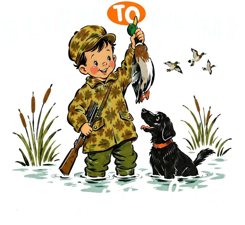 Born To Hunt, Forced To School - Hunting DTF Transfers