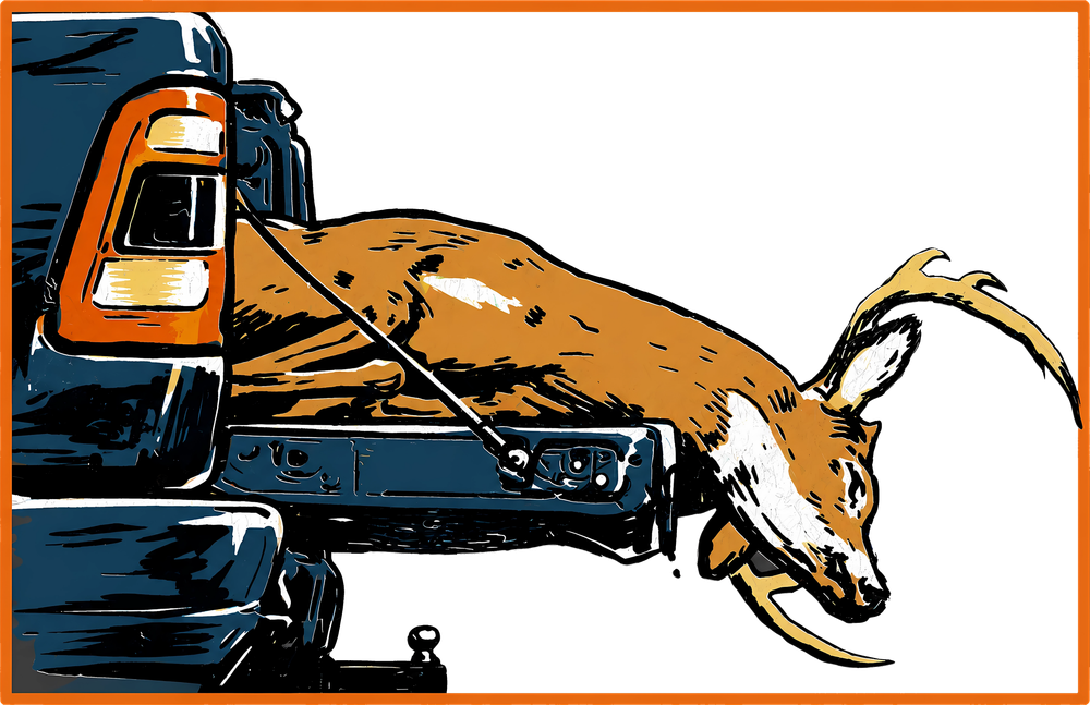 Deer In Truck Bed - Hunting DTF Transfers