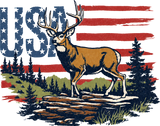 USA, Deer - Hunting DTF Transfers