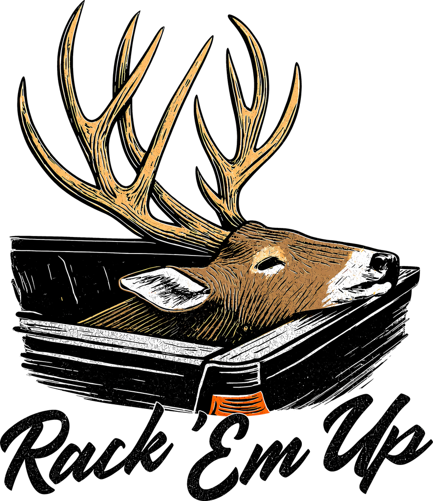 Rack 'Em Up, Deer - Hunting DTF Transfers