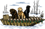 Dogs In Boat - Hunting DTF Transfers