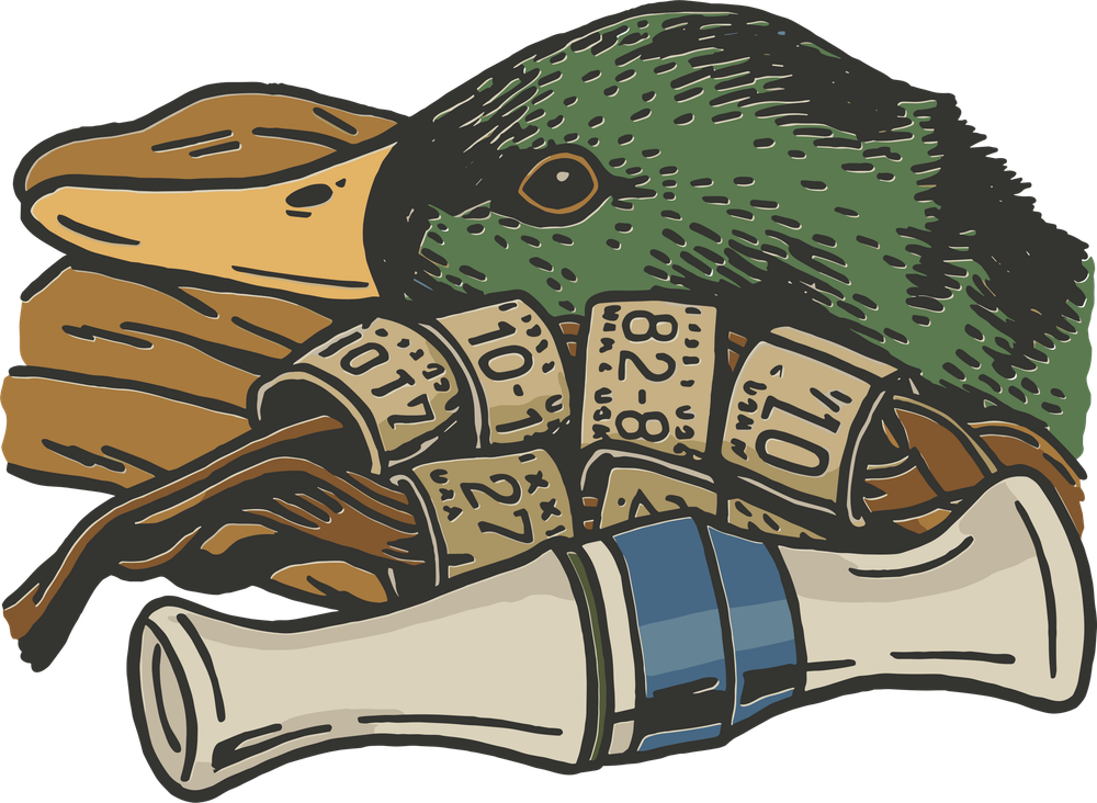 Mallard Duck, Whistle Lure - Hunting DTF Transfers