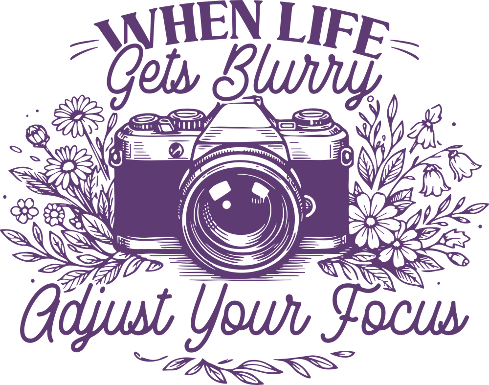 When Life Gets Blurry, Purple - Photography DTF Transfers