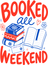 Booked All Weekend, Red & Blue - Reading DTF Transfers