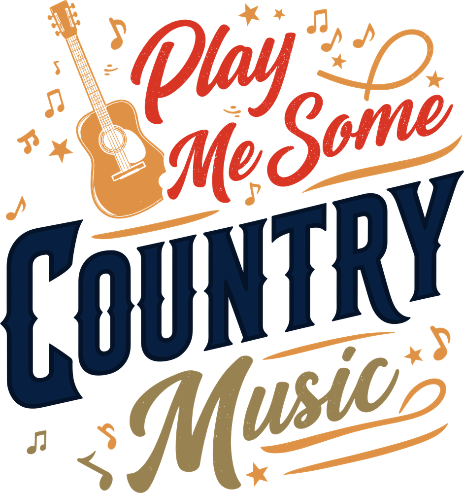 Play Me Some Country Music - Music DTF Transfers