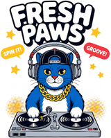 Fresh Paws, Spin It - Music DTF Transfers