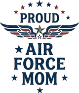Proud Air Force Mom - Air Force DTF Transfers
