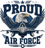 Proud Air Force - Air Force DTF Transfers