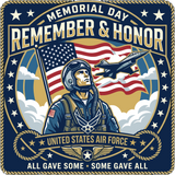 Memorial Day, Remember & Honor - Air Force DTF Transfers