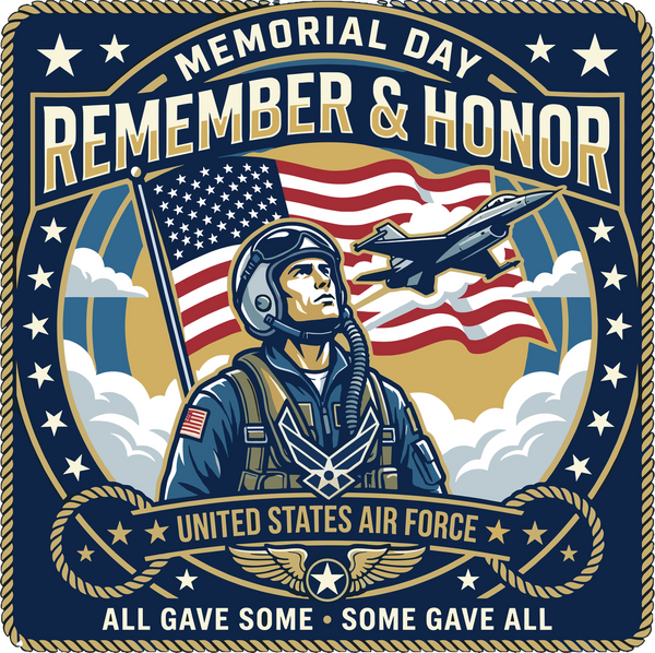 Memorial Day, Remember & Honor - Air Force DTF Transfers