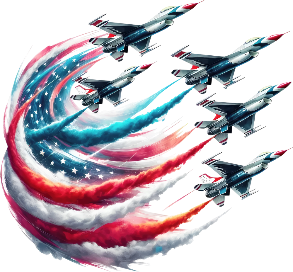 Jet Contrails - Air Force DTF Transfers
