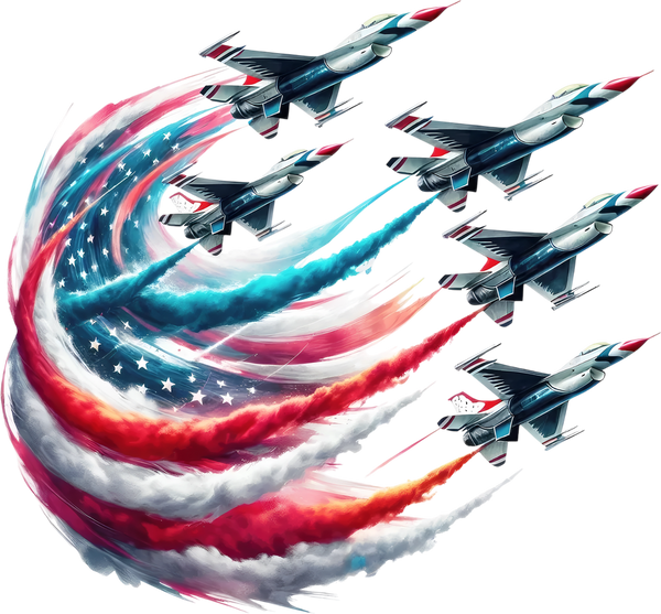 Jet Contrails - Air Force DTF Transfers