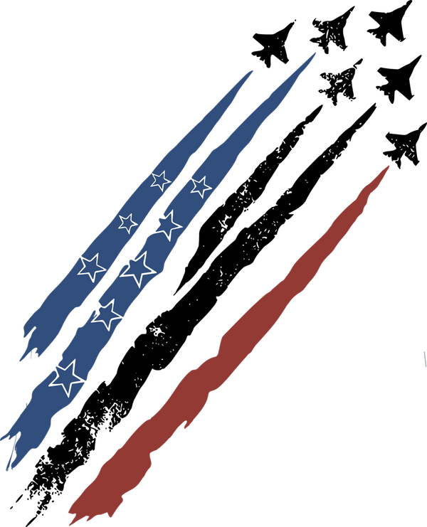 Air Force Jet Trails - Air Force DTF Transfers