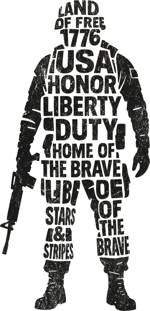 The Land of the Free and the Home of the Brave - Army DTF Transfers
