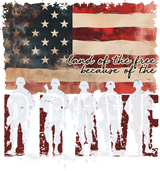The Land of the Free Because of the Brave - Army DTF Transfers