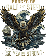 Forged Of Salt And Steel - Navy DTF Transfers